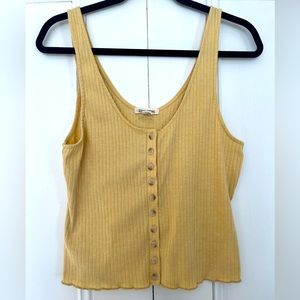 Yellow ribbed billabong tank top